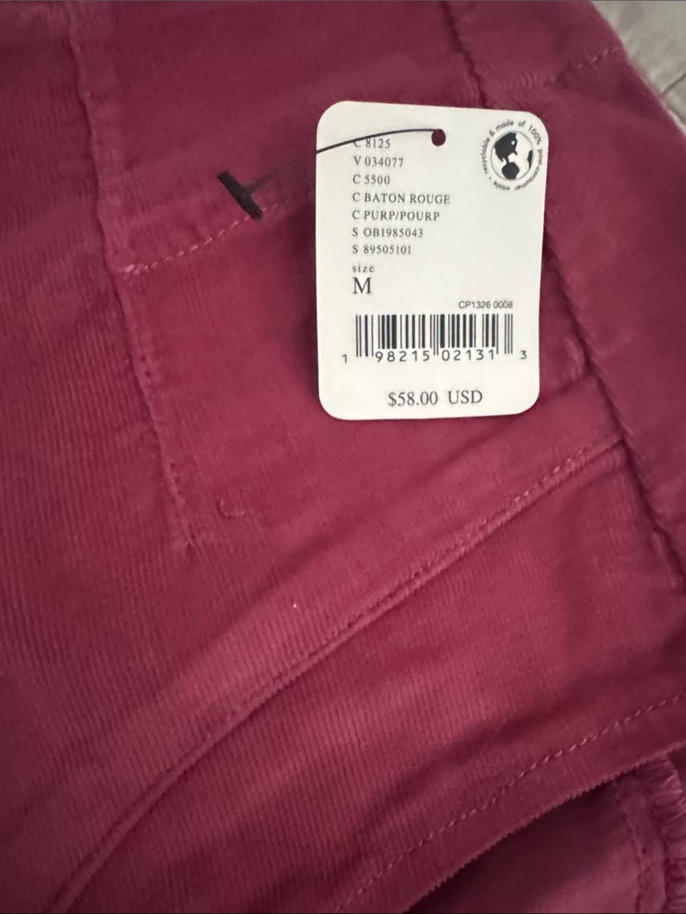 NWT Free People Keep It Short Micro Cord Shorts Baton Rouge - Picture 4 of 4